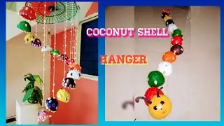 DIY wind chime with coconut shell /#coconutShellArt#
