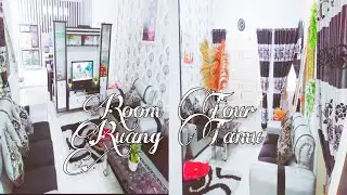 vlog#Room Tour Ruang Tamu monokrom 2021/ Ruang Tamu Minimalis/ukuran 4x4m