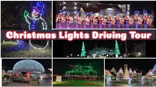 Amazing Christmas Lights Driving Tour 2024 | Pigeon Forge, The Island & More! TN USA 🇺🇸