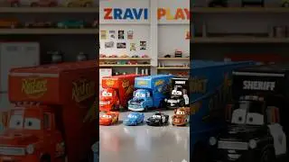 Pixar Cars | McQueen, Doc Hudson with Truck Container #pixarcars #toys #mcqueen #disneycars