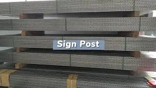 Hot Dip Galvanized Perforated Square Sign Post for Road Traffic Safety