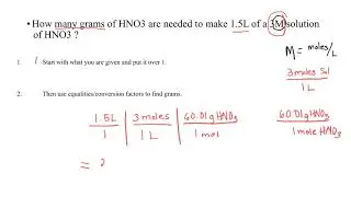 Molarity Tutorial