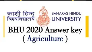 BHU PET 2020 Solved Question Paper (Agriculture)