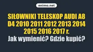 SIŁOWNIKI TELESKOP AUDI A8 D4 2010 2011 2012 2013 2014 2015 2016 2017 r. Jak wymienić? Gdzie kupić?