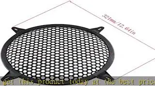 E-outstanding 10Inch Subwoofer Speaker Waffle Grill Guard Protector Cover Black Plastic Mesh Round