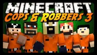 Minecraft Mini-Game: COPS N' ROBBERS #3! w/ AntVenom & Friends!