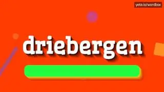 DRIEBERGEN - HOW TO SAY DRIEBERGEN? #driebergen