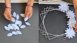 Awesome Home Decoration Craft ideas | DIY Old Newspaper and Plastic spoons Recycle for Wall decor