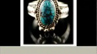 Beautiful Womens Tibetan Turquoise Ring Size 10