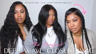 VERSATILE DEEP WAVE 9x6 Closure Wig Install! Natural Beginner Friendly Style ft. Premiumlacewigs
