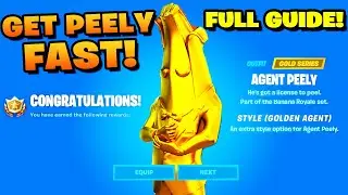 HOW TO UNLOCK GOLDEN PEELY FAST! (EASY XP HACKS) - Fortnite
