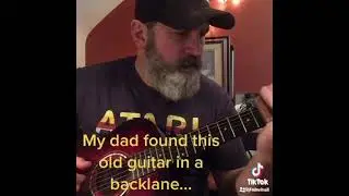 Back lane guitar and a homemade scrap copper slide