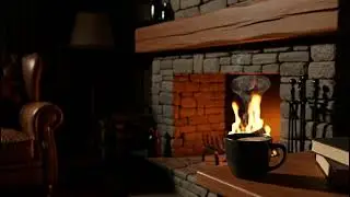 Late Night Fireplace Jazz ☕ Smooth Instrumental Coffee Music for Focus, Relax & Chill