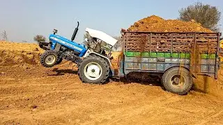 New Holland 3600 tractor full loaded trolley mein kitana jor maraata hua driver dekho Tractor Group