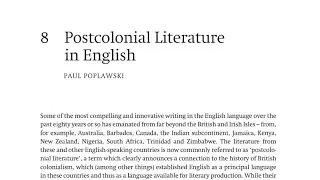 Postcolonial literature - Introduction| BA | MA English literature| SET | NET