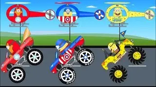 SuperHeroes Trucks - Car Garage - Monster Truck For Children
