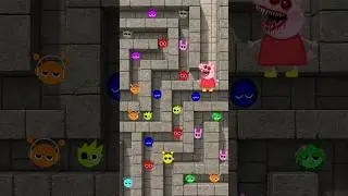 Peppa Pig Eats Only All Sprunki In Labyrinth #sprunki #animation #funny #shortsfunny