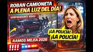 🚨 INSEGURIDAD A PLENA LUZ DEL DÍA: 3 LADRONES ROBAN UNA CAMIONETA EN RAMOS MEJÍA | VIDEO REAL