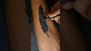 Top feather tattoo design| ❣️😘#short #feathertattoo #tattooideas #art