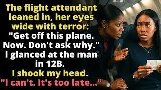 The flight attendant whispered 