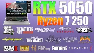 Lenovo LOQ : RTX 5050 + Ryzen 7 250 - New 15 Games Tested