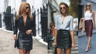 Admirable Leather Skirts Outfits For Spring