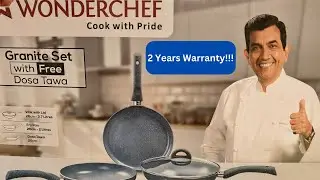 Unboxing & Review of Wonderchef Granite Cookware 3 piece set | Nonstick Cookware Set