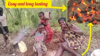 DIY|| HOW TO MAKE CHARCOAL BRIQUETTES USING CASSAVA PORRIDGE WITH MY GIRLS@iammarwaVILLAGE .