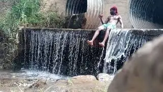 Taking a shower in the river in Africa/True story