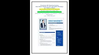 How to prepare AR Resume using chat gpt , AR calling new batch details  in the description