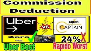 👌🏻UBER Best 0% Vs👎🏻RAPIDO😠 (திருடன்)24% Commission⁉️| rapido vs uber driver | uber bike taxi tamil