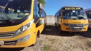 Recolhemos Todos _ Veja como fica a garagem de ônibus escolar nesse período de férias.