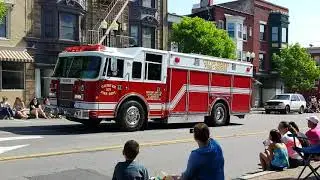 2014-05-26 Geneva, NY: GFD marching in the Memorial Day Parade.