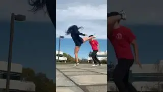 Sister VS Brother Fight 👊 #martialarts #kungfu #shorts