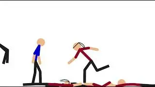 stick man fight blue vs red #stickman