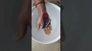 Easy 🐦 Bird drawing on 🤚 hand on water 💦 by flloting pen #kids #shorts #viral #youtubeshorts
