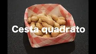 Come fare Cesta quadrato: Origami giapponese fatta da giapponese (Tovagliolo)