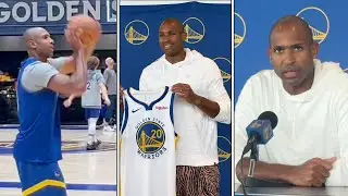 Al Horford in Warriors Training Camp getting shots up + Why he left the Celtics for the Warriors
