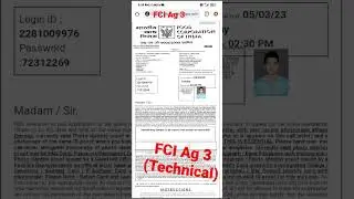 FCI AG 3 technical north zone || I cleared pre exam #fcirecruitment2022 #shortsvideo #fci north zone