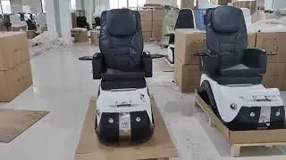 Modern Nail Salon Equipment Electric Foot Spa Black White Massage Pedicure Chair with Jet Pump