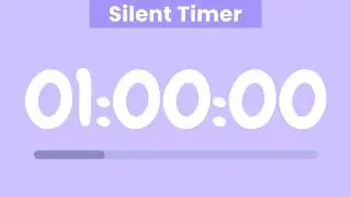 ⏰ 1 Hour Silent Study Timer / 🪻 Lavender Garden / Countdown
