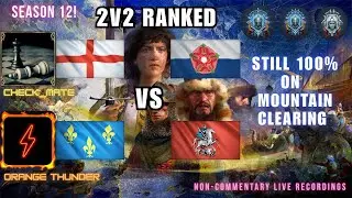 AOE4 2v2 S12 #38: English & French VS House of Lancaster & Rus on Mountain Clearing