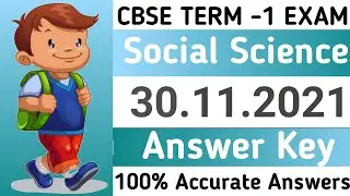 Social Science Class 10 Answer Key 2021 | 10th Class SST Paper Solution 2021 | SST term 1 Answer Key