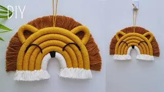 🦁DIY Le&oacute;n de Macrame (paso a paso) / Macrame Lion Rainbow Wall Hanging Tutorial