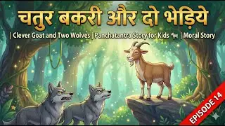 &ldquo;चतुर बकरी और दो भेड़िये | Clever Goat and Two Wolves | Panchatantra Story for Kids  | Moral Story&rdquo;