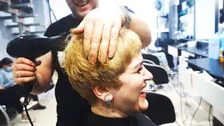SUMMER HAIRCUT - SHORT LAYERED PIXIE CUT ORANGE BLONDE