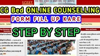 Cg Bed Online Counselling Form Fill up Step by Step