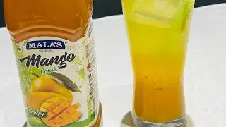 Instant mango squash || mango syrup || mala&rsquo;s  || mango crush || mango juice ||the ritz kitchen