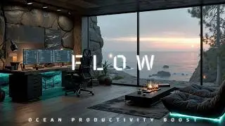 Ocean Sunset Focus Music | Deep Work Productivity for Coding & Study Sessions