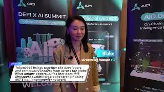 🎤Blake, Operation Manager at AID, shared inspiring insights during #TOKEN2049 Singapore 